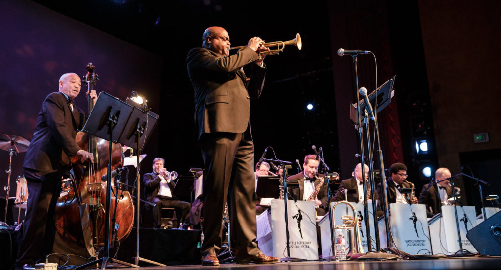The Seattle Repertory Jazz Orchestra, with special guest, trumpeter Terell Stafford, performs at the Edmonds Center for the Arts.