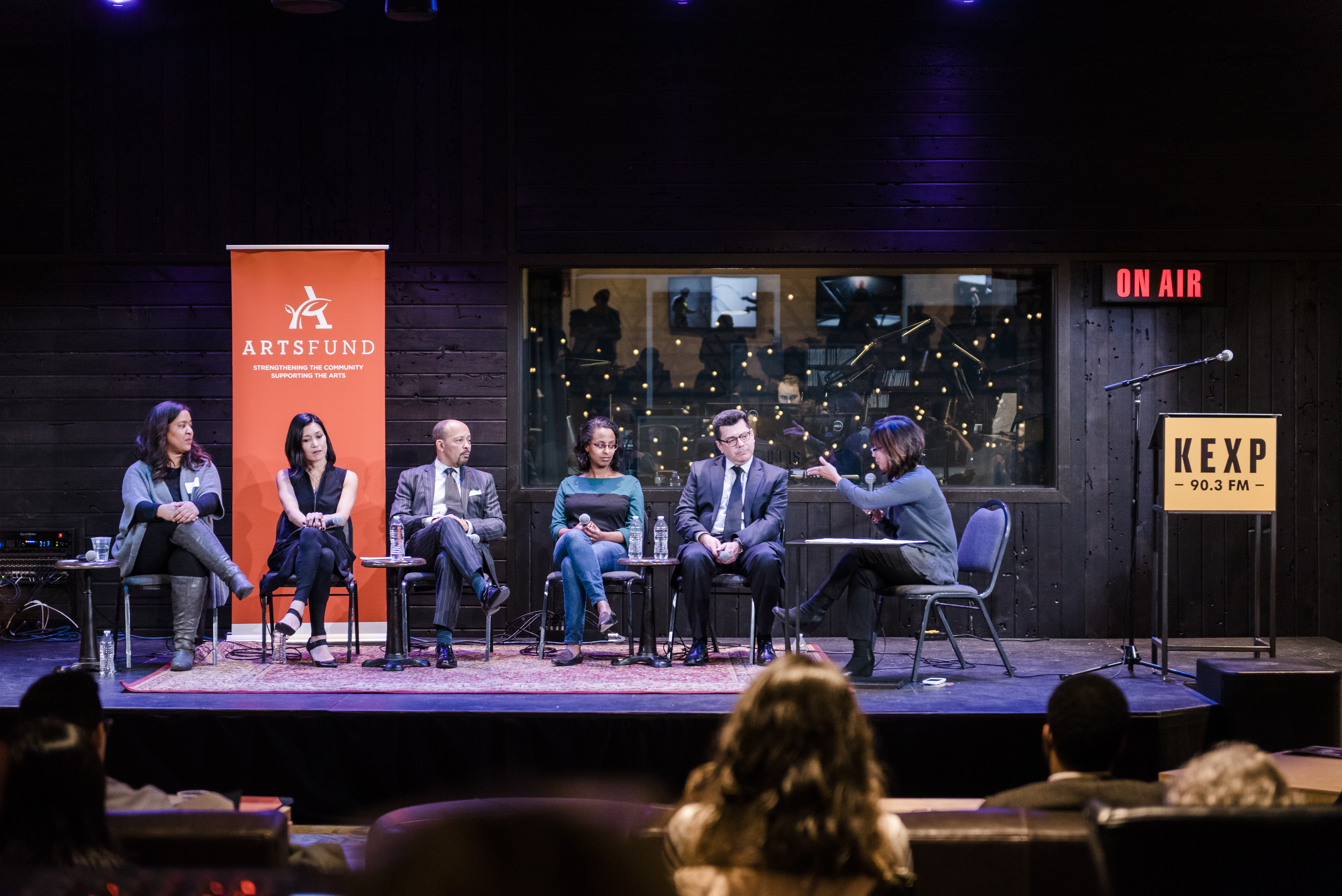 L-R: Aiko Bethea, Mari Horita, Judge Richard. A Jones, Mahi Demissie, Fred Rivera, Mimi Gan